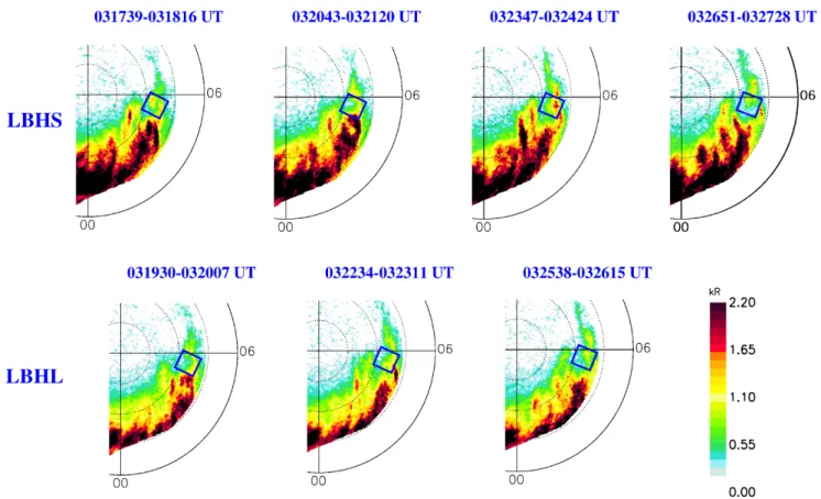 Fig. 4. Global UVI emissions in the morning sector. The MIRACLE area displayed in Fig