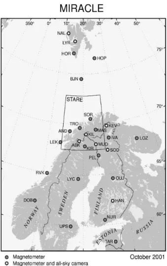Fig. 1. Map of the MIRACLE network.