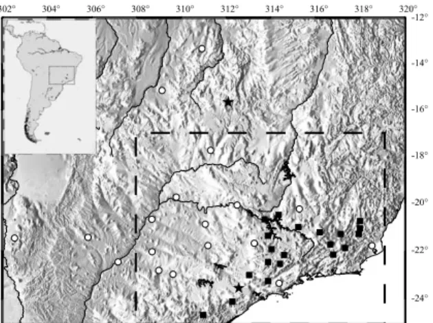 Fig. 3. Distribution of epicenters of events used for this study.