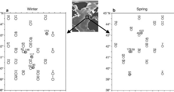 Fig. 1) and POMME 2 (24 March to 16 May; Fig. 1).