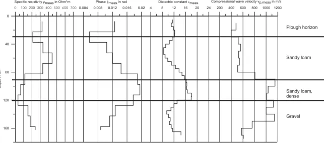 Fig. 5. Geophysical results from field measurements.
