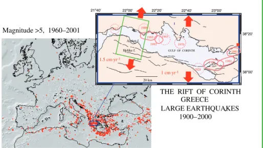 Figure 1. Geodynamic context of the Corinth Rift zone.