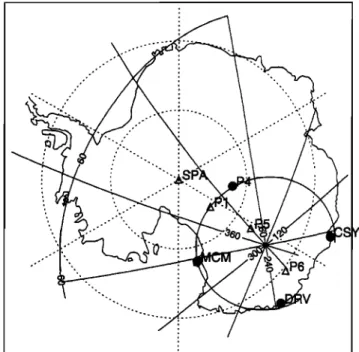 Figure  1.  Stations used for the computation  of AES- 