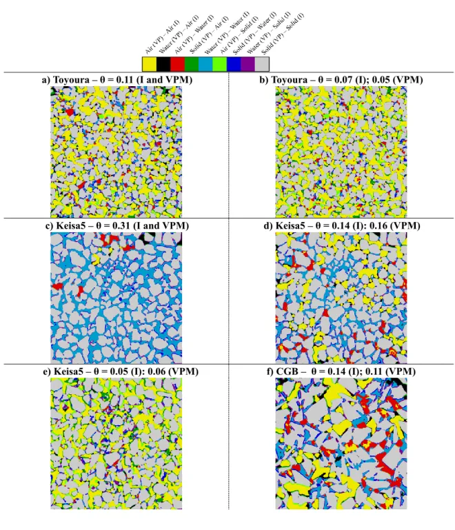 Fig.  8.  Local  comparison  between  the  three-phase  segmented  image  data  (I,  direct  image)  and  voxel 605 