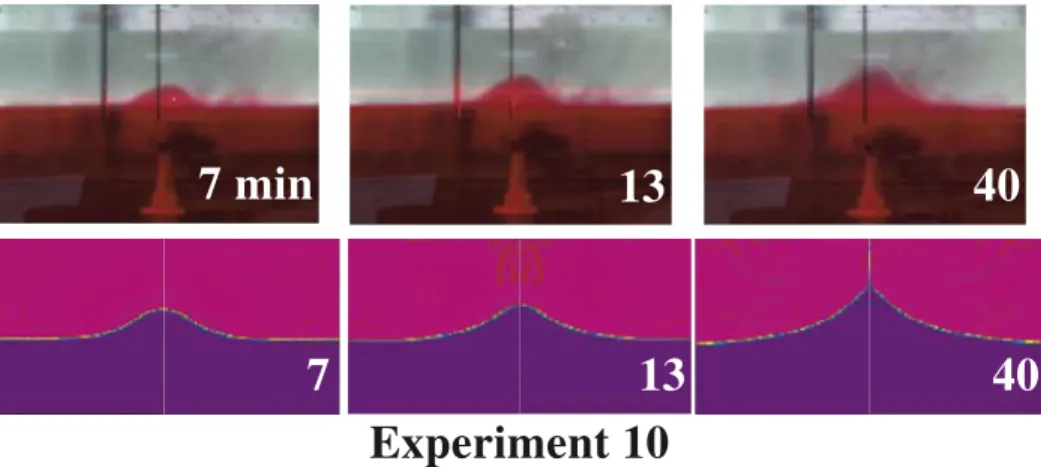 Figure 6. Temperature field in numerical simulation 19 with B = 1.2 and n 1 /n 0 = 50