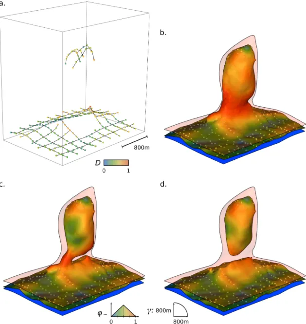 Figure 8 Sampling variable diapir geometries and topologies while honoring incomplete manual interpretation