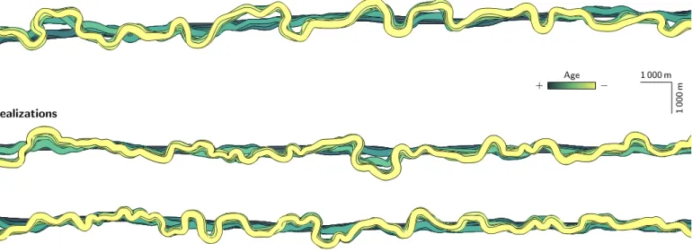 Figure 9 Application of a forward migration process based on MPS to two channels generated with L-system