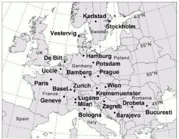 Fig. 1. Locations of stations used in the analysis.