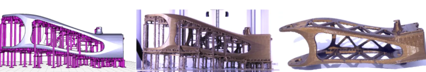 Figure 1: The upper leg of the Poppy robot ( www.poppy-project.org ) cannot be 3D printed on low cost FDM printers without support