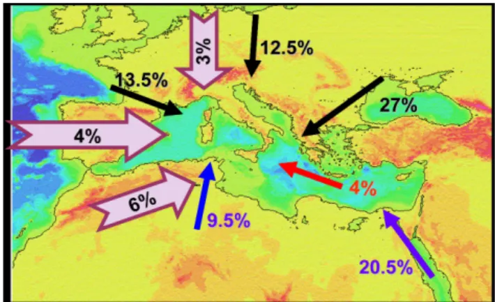 Fig. 5. Sea level pressure for 6 November 2001 00:00 UTC, when a cyclone was formed under the influence of a Mediterranean “parent cyclone”.
