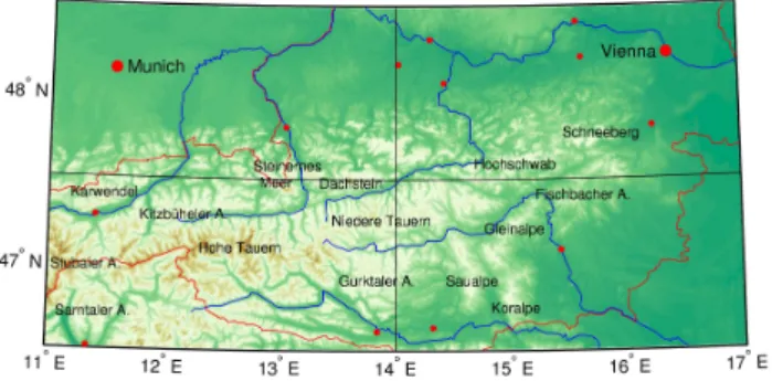 Fig. 1. Location of the area of investigation in Europe.