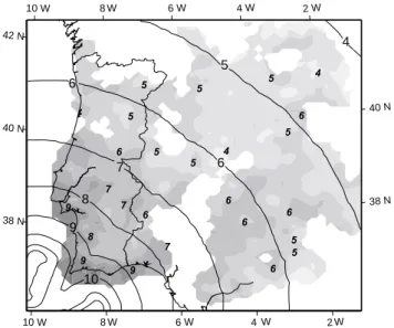 Fig. 7. Synthetic Isoseismal map for the MPTF/GB source.