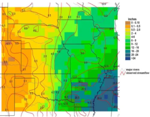 Figure 8.  Comparison of modeled annual average total runoff with observed streamflow (1951-