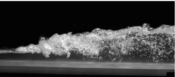 Fig. 2 Sketch of the hydraulic jump set-up  Free surface visualization 