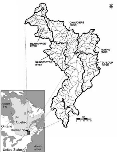 Fig. 3. Chaudi `ere River watershed.