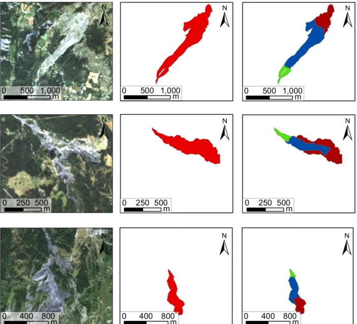 Figure 8: Ground-truth maps associated to the three datasets. Top to bottom lines: L A V ALETTE , P OCHE , S UPER -S AUZE 