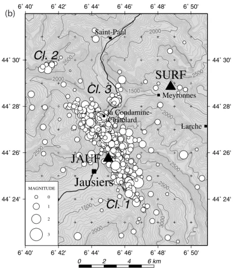 Figure 3. SW-NE section across the 2003 – 2004 earth- earth-quake swarm (double-difference locations)