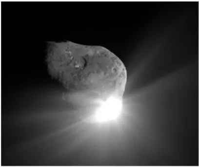 Figure 1.11: Photographie du noyau de la comète Tempel 1 par la sonde Deep impact, en Juillet 2005