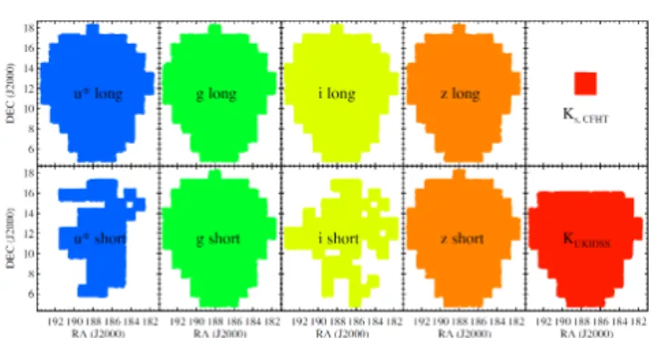 Figure 1. The areal coverage of our optical and near-