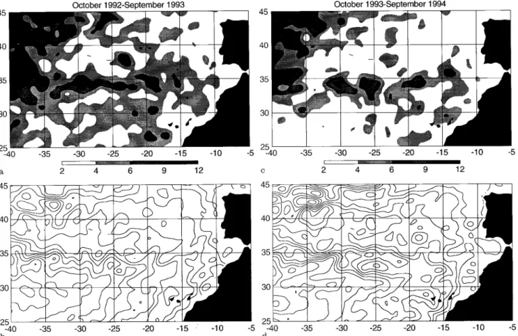 Fig. 11. Bathymetry of the Azores region. Contour intervals is 1000 m