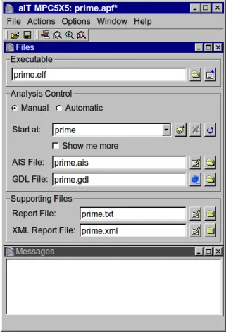 Figure 1: Graphical user interface of aiT