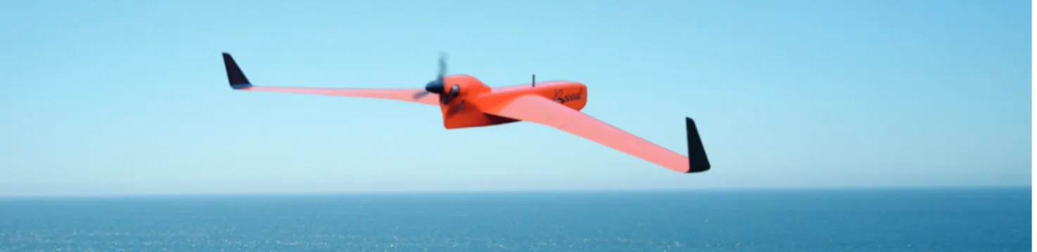 Figure 1. Le drone Boréal au-dessus la surface de la mer. © Boréal