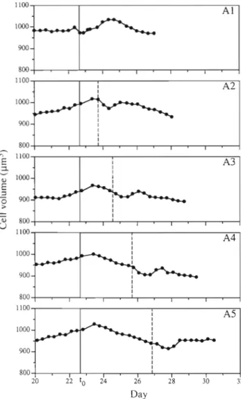 Fig.  2  shows  the  uncoupling  between  nitrate  con-  sumption  and  cell  division