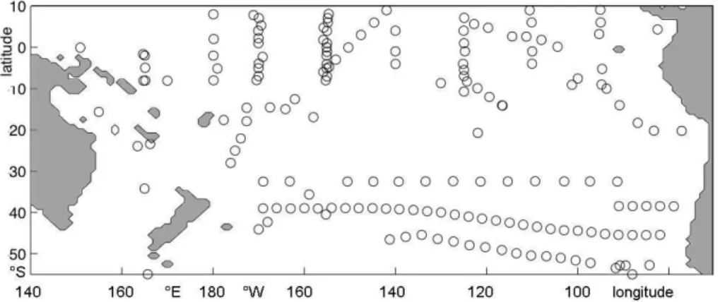 Fig. 1. Launch locations of Argo floats used in this study.