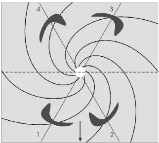 Fig. 7. Sketch illustrating possible mechanism of east-west asym- asym-metry generation