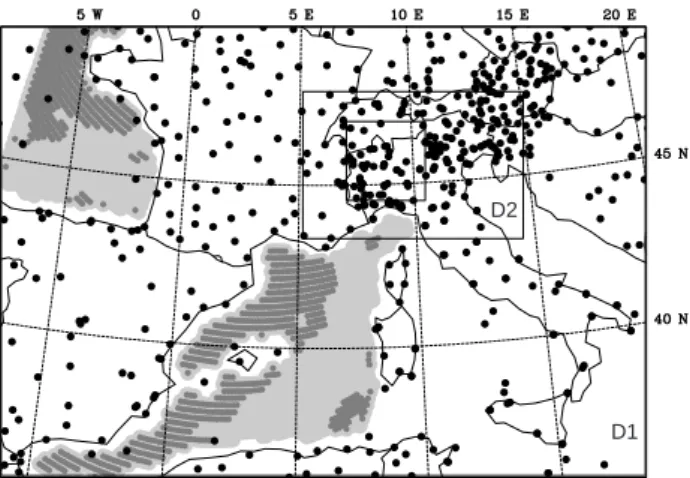 Fig. 2. 1 hour observed accumulated precipitation (mm) from rain gauges ending at 16:00 UTC 20 September 1999.
