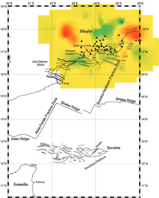 Figure 11. P-wave velocity perturbation model at 170 km depth above the tectonic scheme from d’Acremont (2002)