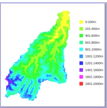 Fig.  6.  The Digital Terrain Model (DTM) of the upper Reno River
