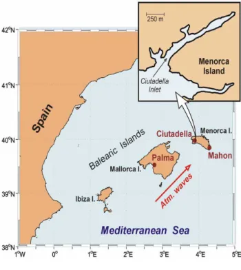 Fig. 2. Mareographic register of rissagas: around 21 h, on 30 July 1998, and around 09 h, on the 31st; the second is the most  impor-tant, around 2 m of total amplitude (obtained by experimental  in-struments of the University of the Balearic Islands).