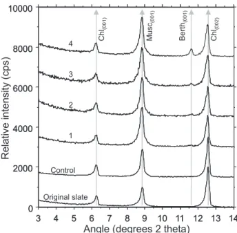 Fig. 5. Data from the lugworm-slate experiment. Original and con- con-trol are unchanged