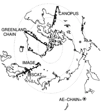Fig. 2. Construction of the AE indices. º pper panel: the global AE indices. ¸ ower panel: the local quasi-A º and A ¸ indices