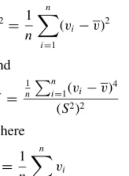 Figure A1. Example of sampling distributions of s and k obtained from a Monte Carlo simulation of sampling from a Gaussian parent distribution with n = 39 and N = 10 4 .