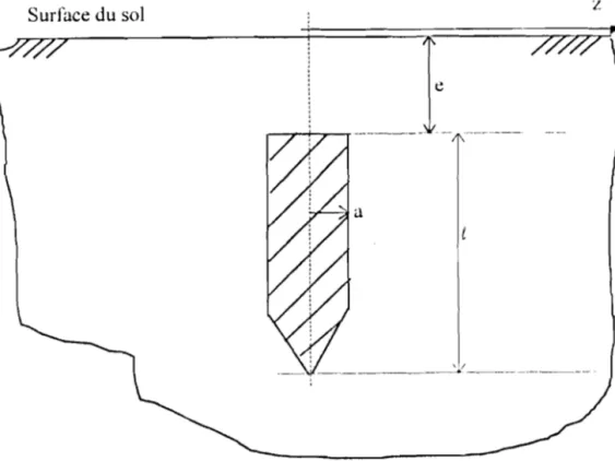 Figure 111.3 Dessin d'implantation du piquet de terre dans le sol.