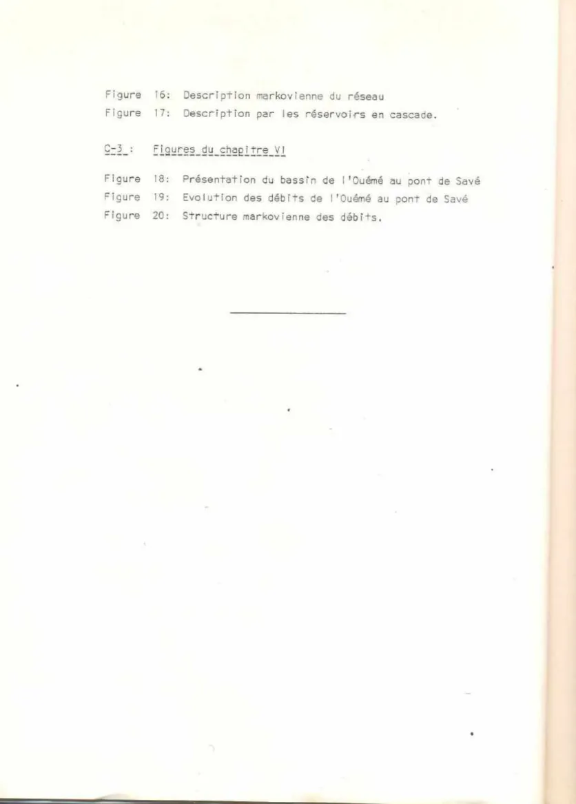 Figure  18:  Présentation  du  bassin  de  l 'Ouémé  au  pont  de  Savé  Figure  19:  Evolution  des  débits  de  l ' Ouémé  au  pont  de  Savé  Figure  20:  Structure  markovienne  des  débits