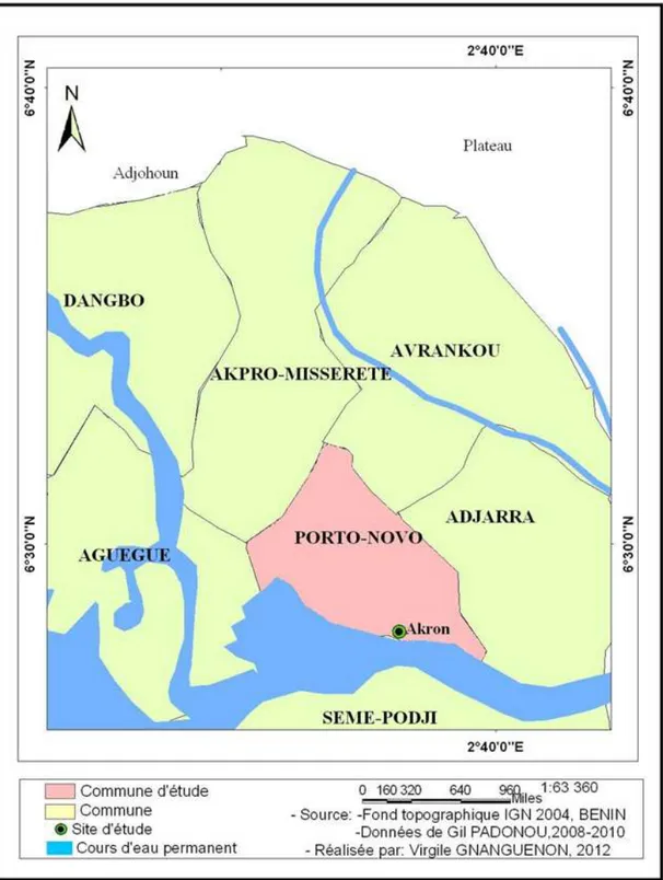 Figure 6 : Carte de localisation de Akron 