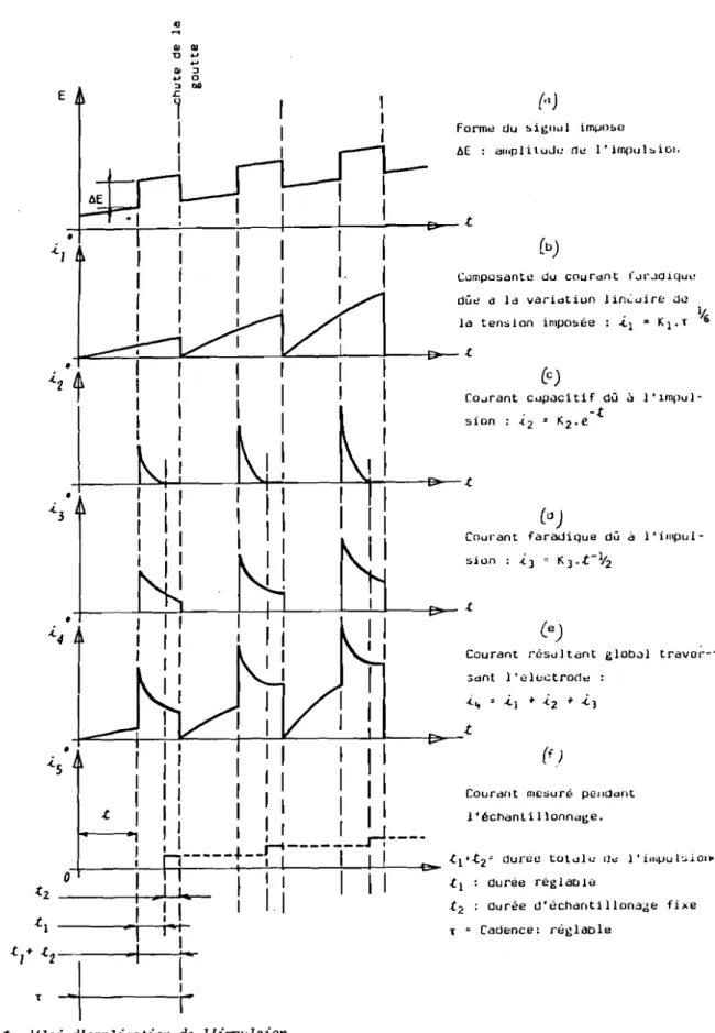 Figure 26 : Polarographie à impulsions surimposées d'amplitude constante [33].