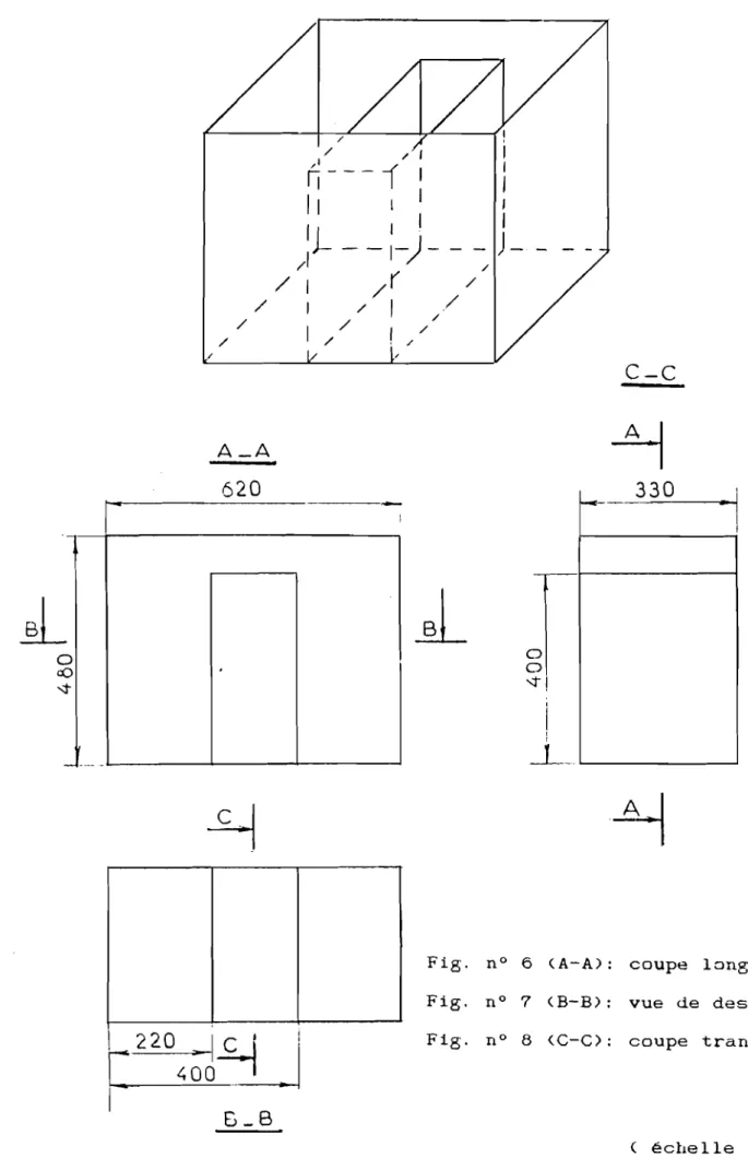 FIG. 0°5 : Vue en perspective du caisson intérieur de l'enceinte et de la réserve de froid.