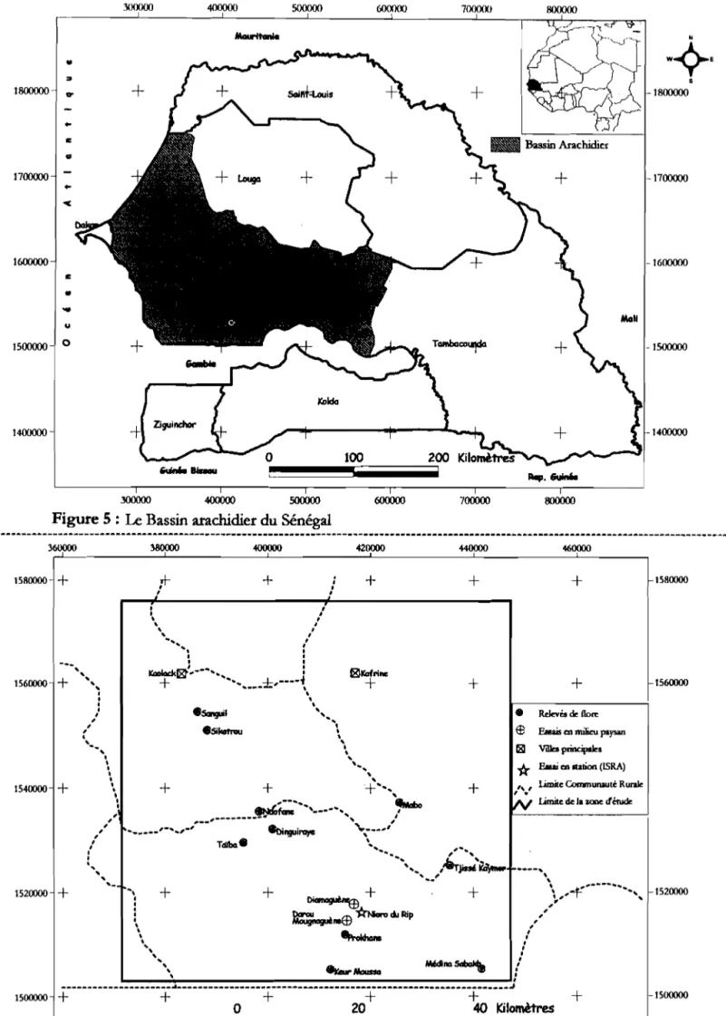 Figure 6 : Localisation des sites d'étude.