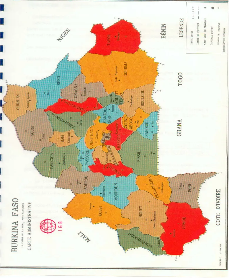 Figure 1 : Carte du Burkina Faso 