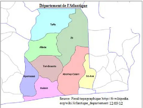 Figure 1-1 Situation de la commune de Ouidah 