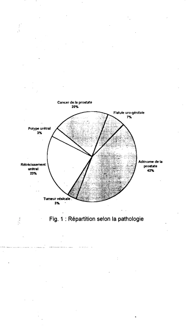 Fig. 1 : Répartition selon la pathologie