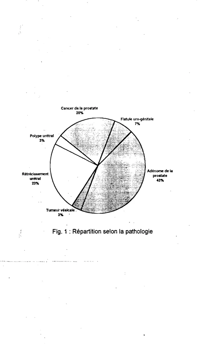 Fig. 1 : Répartition selon la pathologie