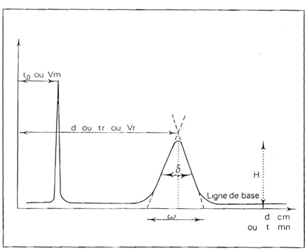 Figure 1:  Chromatogramme illustrant les défmitions ( 7 ) 