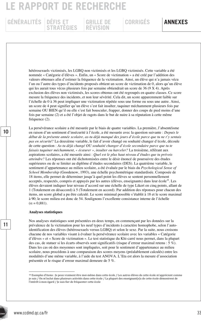 Tableau 1. Incidents à caractère homophobe en tant que VICTIME 