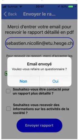 Figure 13 : Message e-mail envoyé 