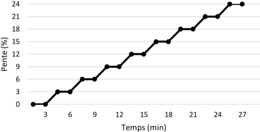 Figure 5. Profil du test « trail » de la Clinique Romande de Réadaptation. 